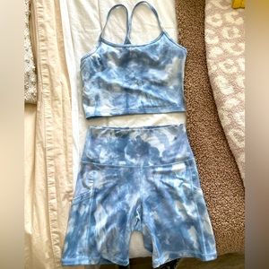Aerie blue & white tie-dye set
